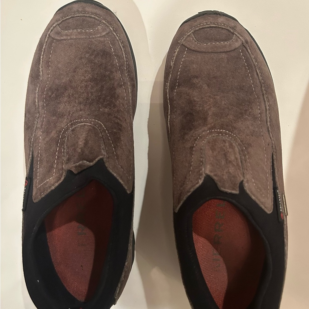 Merrell Men's Grey Suede Slip-On Loafers